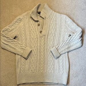 Banana Republic Vintage Cable Knit 100% Cotton Pullover Sweater M Excellent